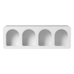 Xenos Vakkenkasten|Wandkasten-4 vakkenkast Zaha organic - MDF - wit - 20x60x15 cm