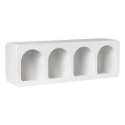 Xenos Vakkenkasten|Wandkasten-4 vakkenkast Zaha organic - MDF - wit - 20x60x15 cm
