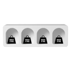 Xenos Vakkenkasten|Wandkasten-4 vakkenkast Zaha organic - MDF - wit - 20x60x15 cm