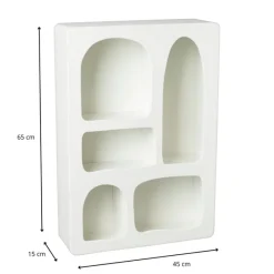Xenos Vakkenkasten|Wandkasten-5 vakkenkast Zaha organic - MDF - 65x45x15 cm