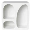 Xenos Vakkenkasten|Wandkasten-3 vakkenkast Zaha organic - MDF - wit - 30x30x15 cm