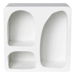 Xenos Vakkenkasten|Wandkasten-3 vakkenkast Zaha organic - MDF - wit - 30x30x15 cm