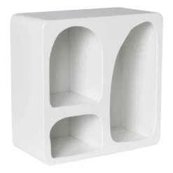 Xenos Vakkenkasten|Wandkasten-3 vakkenkast Zaha organic - MDF - wit - 30x30x15 cm