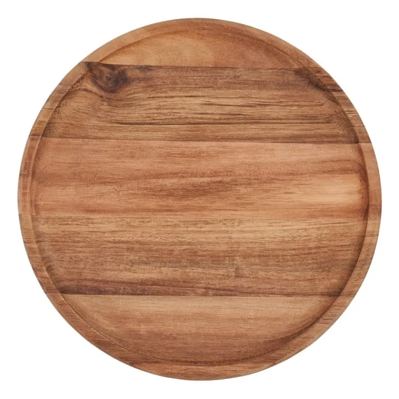 Xenos Borrelplanken|Kaarsenplateaus-Acacia tray rond - ø22 cm