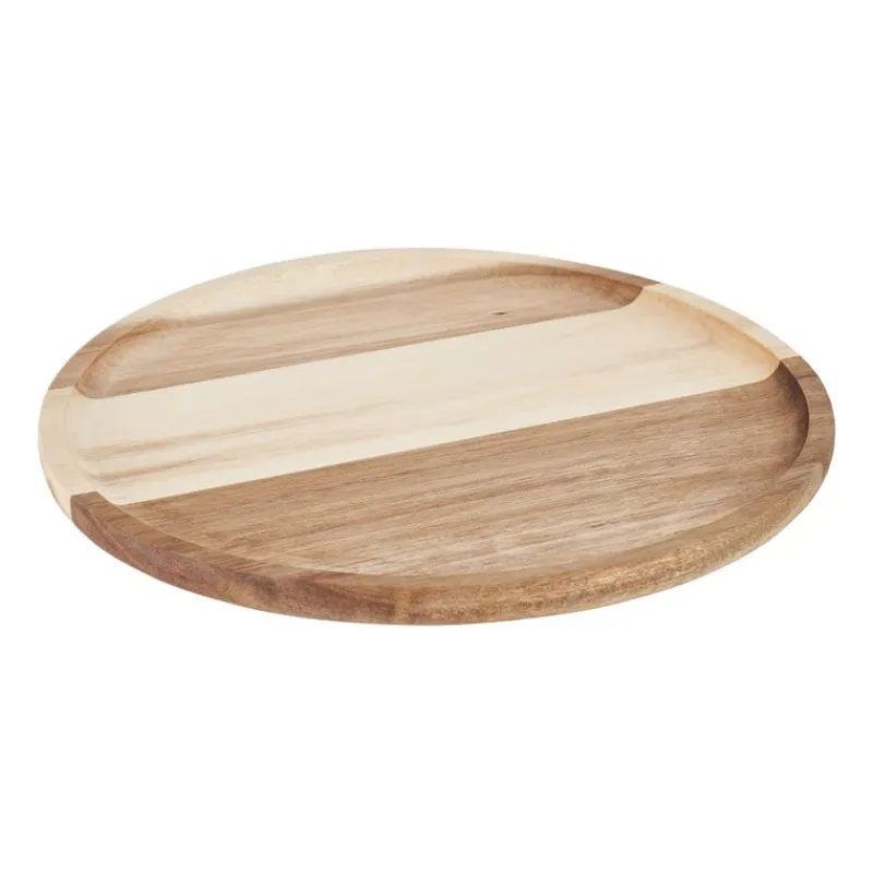 Xenos Borrelplanken|Kaarsenplateaus-Acacia tray rond - ø28 cm
