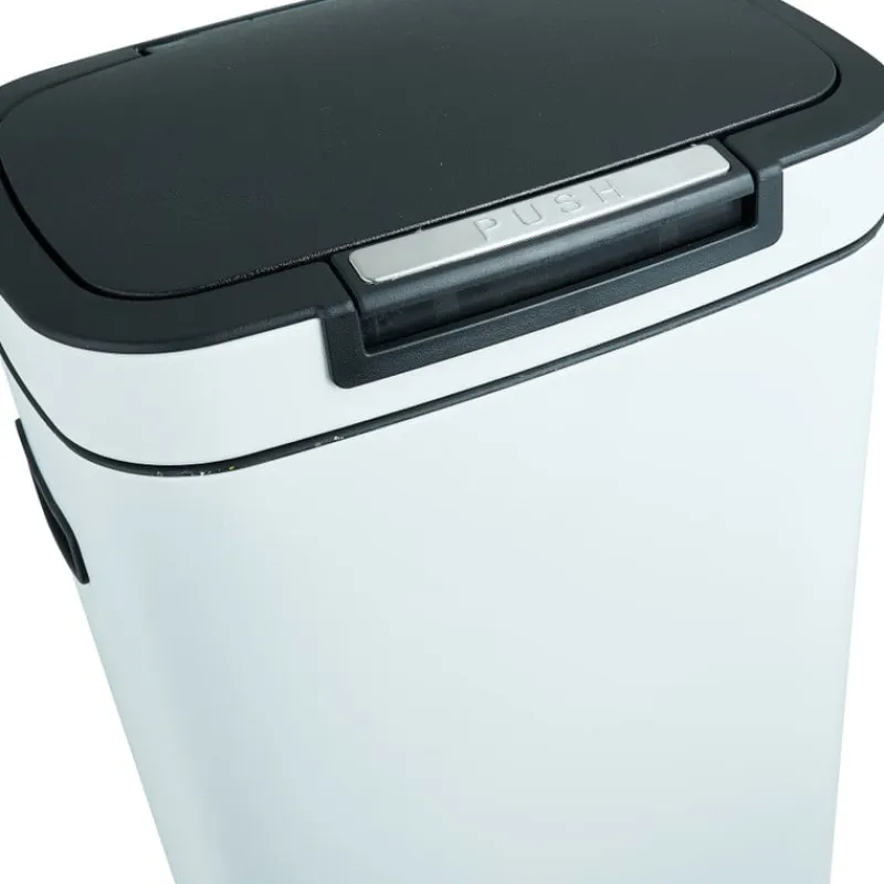 Xenos Prullenbakken-Afvalemmer push - wit - 38 liter