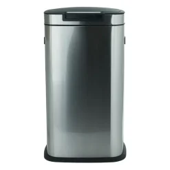 Xenos Prullenbakken-Afvalemmer push - zilver - 38 liter
