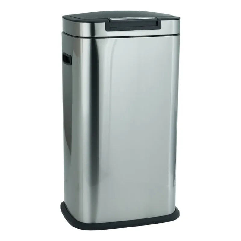 Xenos Prullenbakken-Afvalemmer push - zilver - 38 liter