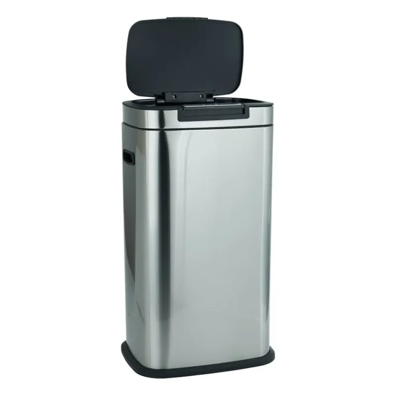 Xenos Prullenbakken-Afvalemmer push - zilver - 38 liter
