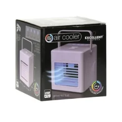 Xenos Ventilatoren-Air Cooler USB - met LED verlichting - 16x16x16.5 cm