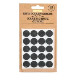 Xenos Viltjes-Anti-krasrubbers - zwart - set van 20
