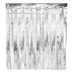 Xenos Backdrop|Verjaardagen-Backdrop - zilverkleurig - 180x200 cm