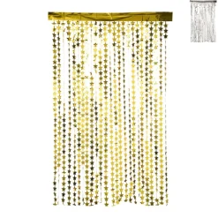 Xenos Backdrop|Slingers-Backdrop slinger met sterren - 200x120 cm - diverse varianten