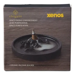 Xenos Wierook-Backflow wierook brander - grijs - ø11x5 cm