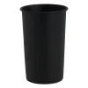 Xenos Tandenborstelbekers-Badkamer beker metaal - zwart - ⌀8x11 cm