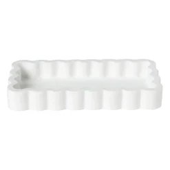 Xenos Badkamer Accessoires-Badkamer plateau golf - wit - 3x18x10 cm
