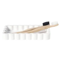 Xenos Badkamer Accessoires-Badkamer plateau golf - wit - 3x18x10 cm