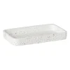 Xenos Badkamer Accessoires-Badkamer plateau Terrazzo - wit - 2.5x19x11 cm