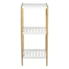 Xenos Badkamer Accessoires|Doucherekjes-Badkamerrek - naturel/wit - 79x34x33 cm