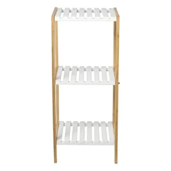 Xenos Badkamer Accessoires|Doucherekjes-Badkamerrek - naturel/wit - 79x34x33 cm