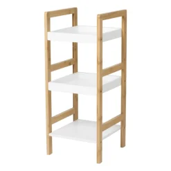 Xenos Badkamer Accessoires|Doucherekjes-Badkamerrek - naturel/wit - 72x30x30 cm