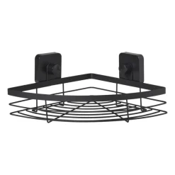 Xenos Badkamer Accessoires-Badkamerrekje hoek - zwart - 5.5x22.5x31 cm