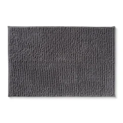 Xenos Badmatten-Badmat chenille - donkergrijs - 40x60 cm