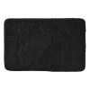 Xenos Badmatten-Badmat fluffy - zwart - 45x70 cm