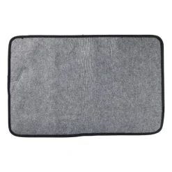Xenos Badmatten-Badmat fluffy - zwart - 45x70 cm