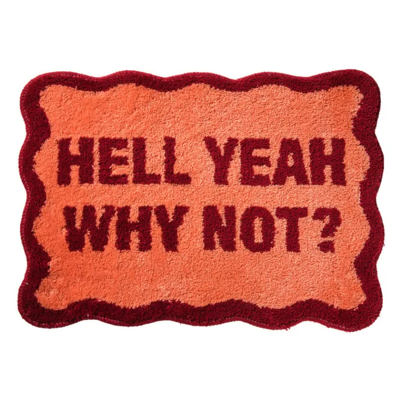 Xenos Badmatten-Badmat hell yeah why not - roze - 50x70 cm