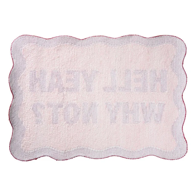 Xenos Badmatten-Badmat hell yeah why not - roze - 50x70 cm