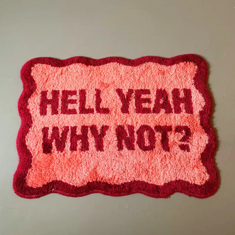 Xenos Badmatten-Badmat hell yeah why not - roze - 50x70 cm