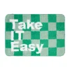 Xenos Badmatten-Badmat Take it Easy - groen/wit - 50x70 cm
