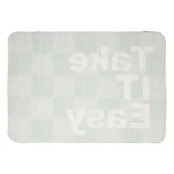 Xenos Badmatten-Badmat Take it Easy - groen/wit - 50x70 cm