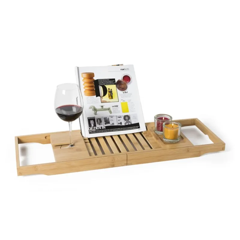 Xenos Doucherekjes|Badkamer Accessoires-Badrek bamboe - 70x23 cm