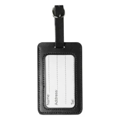 Xenos Kofferlabels-Bagagelabel - zwart - 10.5x6.5x0.2 cm