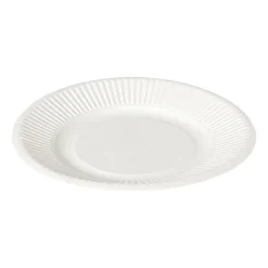 Xenos Wegwerpservies-Bagasse bord - wit - ø21x1.8 cm