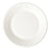 Xenos Wegwerpservies-Bagasse bord - wit - ø18.5x2 cm
