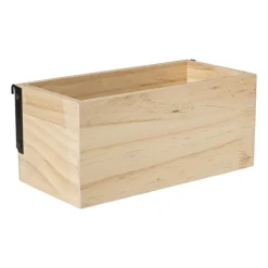 Xenos Wandrekken-Bakje voor wandrek - naturel - 8x20x10 cm