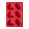 Xenos Bakvormen-Bakvorm 6 harten - siliconen - 3.5x27x18.5 cm