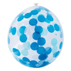 Xenos Ballonnen|Babyshower-Ballon confetti - blauw/wit - set van 6