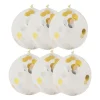 Xenos Ballonnen|Bruiloft-Ballon confetti - goud/wit - set van 6