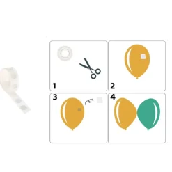 Xenos Ballonnen-Ballon lijm plakkers - set van 100