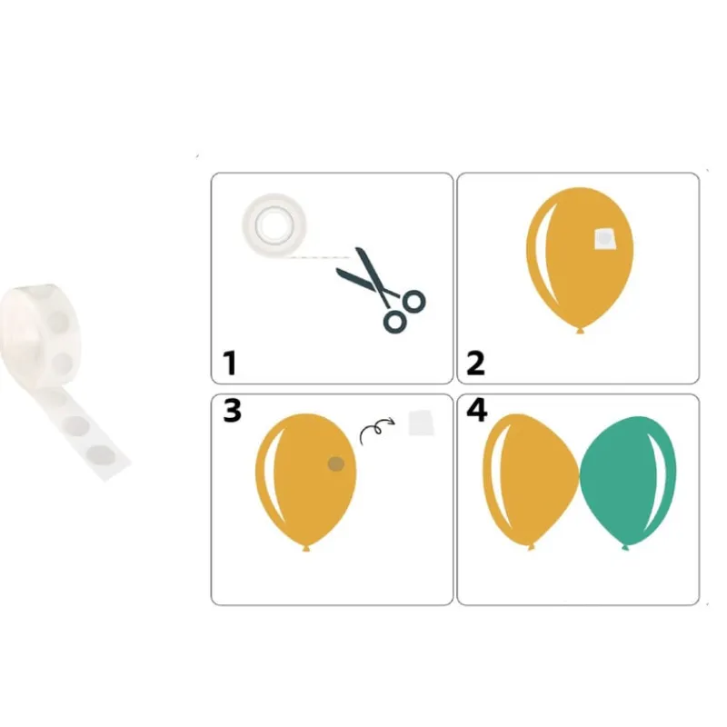 Xenos Ballonnen-Ballon lijm plakkers - set van 100