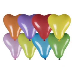 Xenos Ballonnen|Kinderfeestjes-Ballonnen hart - multikleur - set van 20