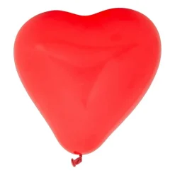 Xenos Ballonnen|Bruiloft-Ballonnen hartvorm - rood/roze - 6 stuks