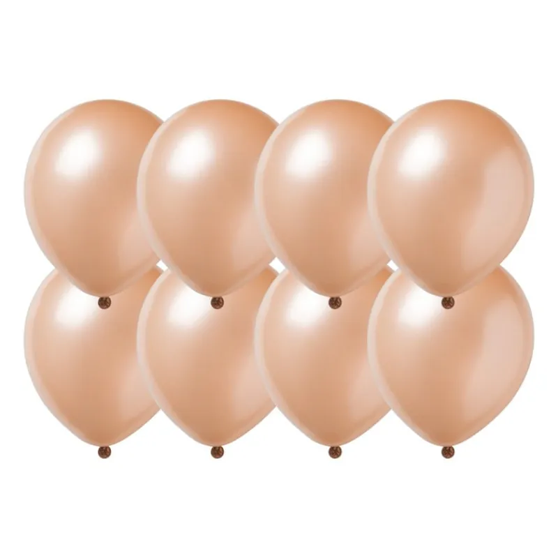 Xenos Ballonnen-Ballonnen metallic - rose goud - set van 8
