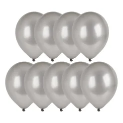 Xenos Ballonnen|Bruiloft-Ballonnen metallic - zilver - set van 9