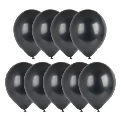 Xenos Ballonnen-Ballonnen metallic - zwart - set van 9
