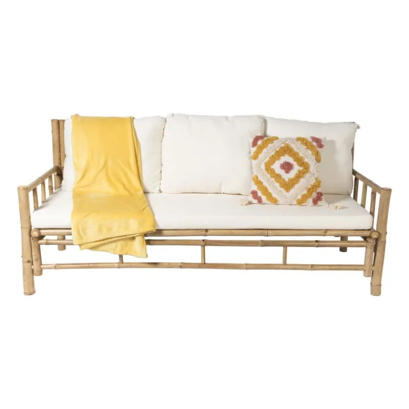Xenos Bankjes-Bamboe bank Padang - 3-zits - 80x180x70 cm